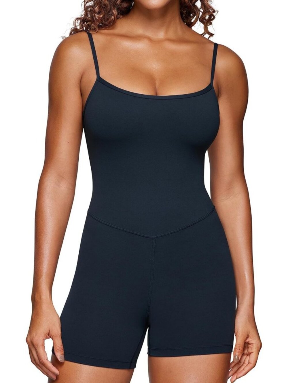 Cozy Butterblue Cami Strap Romper - Soft, Lightweight, Perfect for Summer Fun
